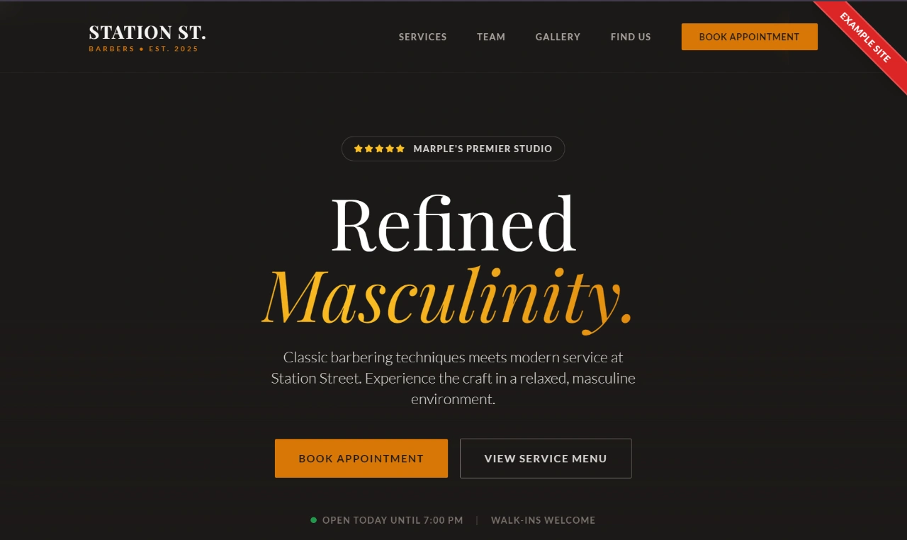 Station Street Barbers demo site