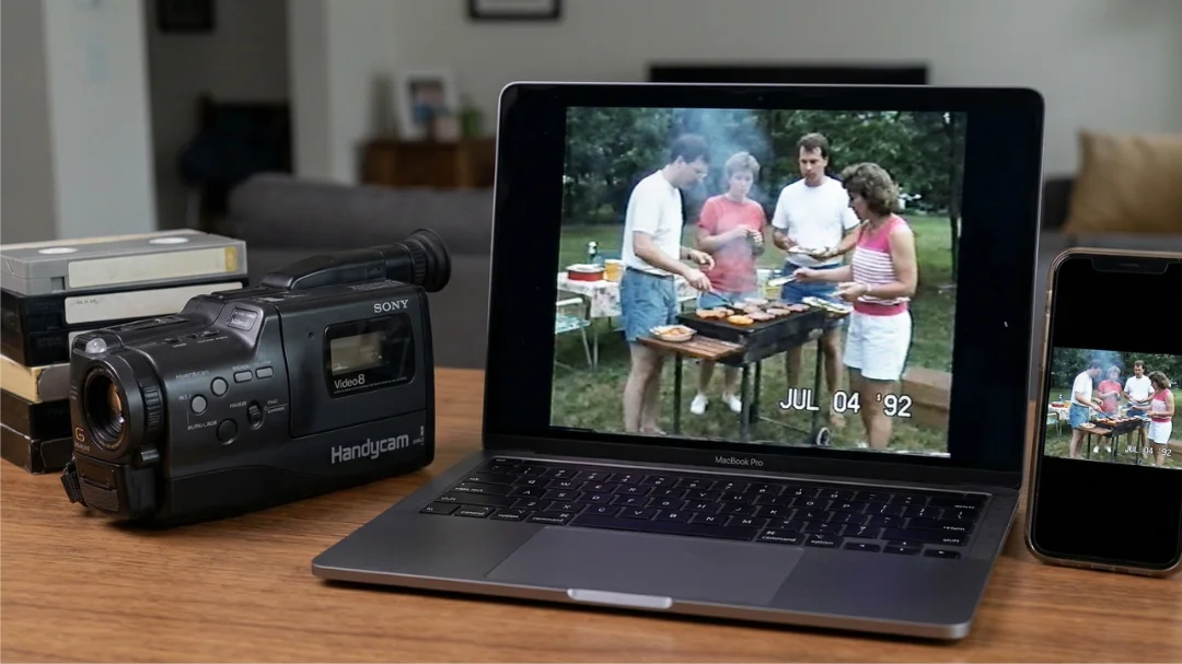 Old home video playing on modern devices