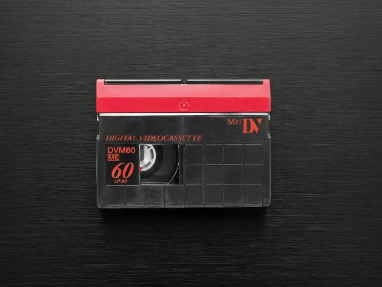 A MiniDV tape