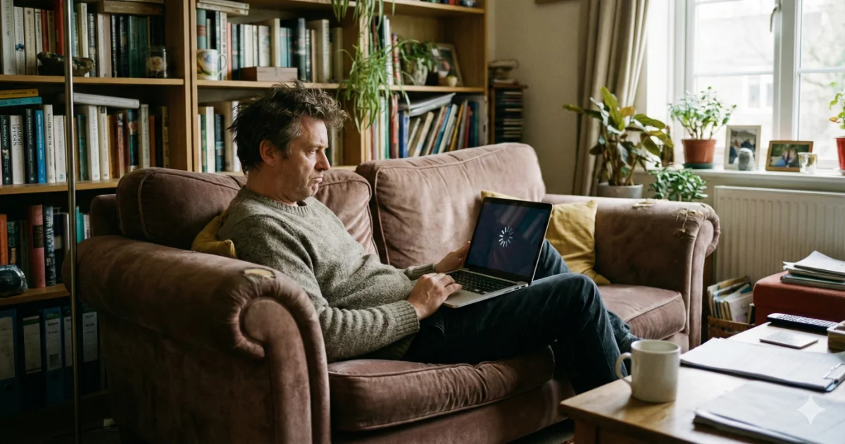 Laptop screen showing clean desktop