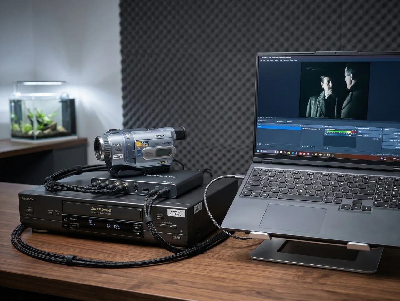 Marple Tech Help digitisation studio showing playback equipment