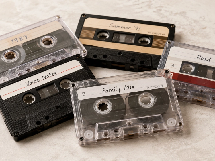 Audio cassettes ready for digitisation