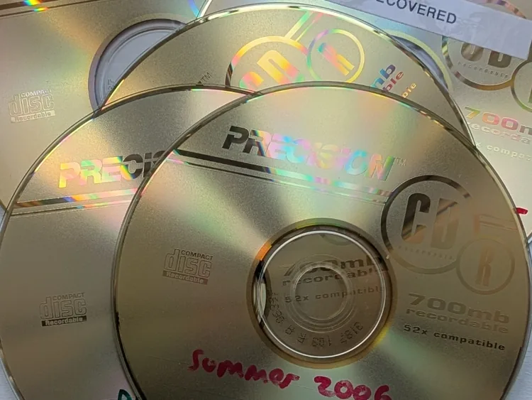 Recordable CDs from 2006 waiting to be copied